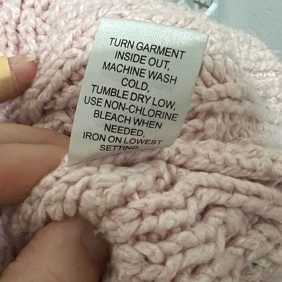 La Hearts Soft Blush V-Neck Sweater - Picture 10 of 10